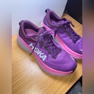 Hoka Bondi 8 - Size 10 - Purple & Pink